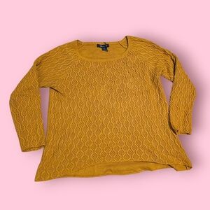 Mustard Cable Knit Sweater